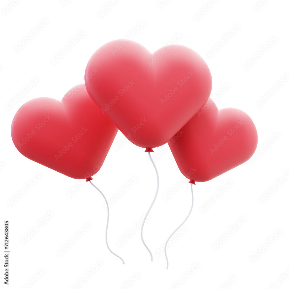 3d love balloon illustration 3d love balloon illustration
