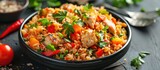 Flavorful rice dish with tasty chicken