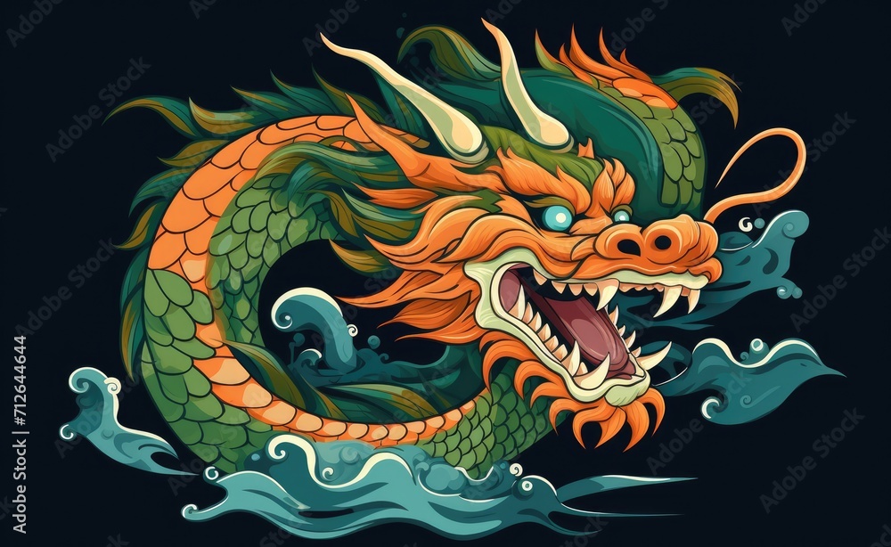 Happy Chinese new year. Chinese new year banner Golden dragon Happy Chinese new year. Chinese new year banner Golden dragon