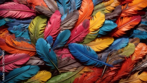 close up of colorful feathers © Balqees