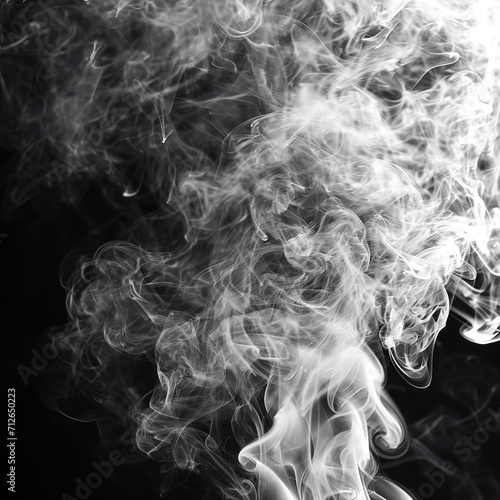 Smoke texture, black background. Volumetric cloud