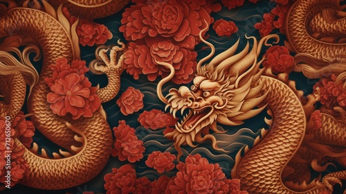 The image for the Chinese New Year background features a golden dragon