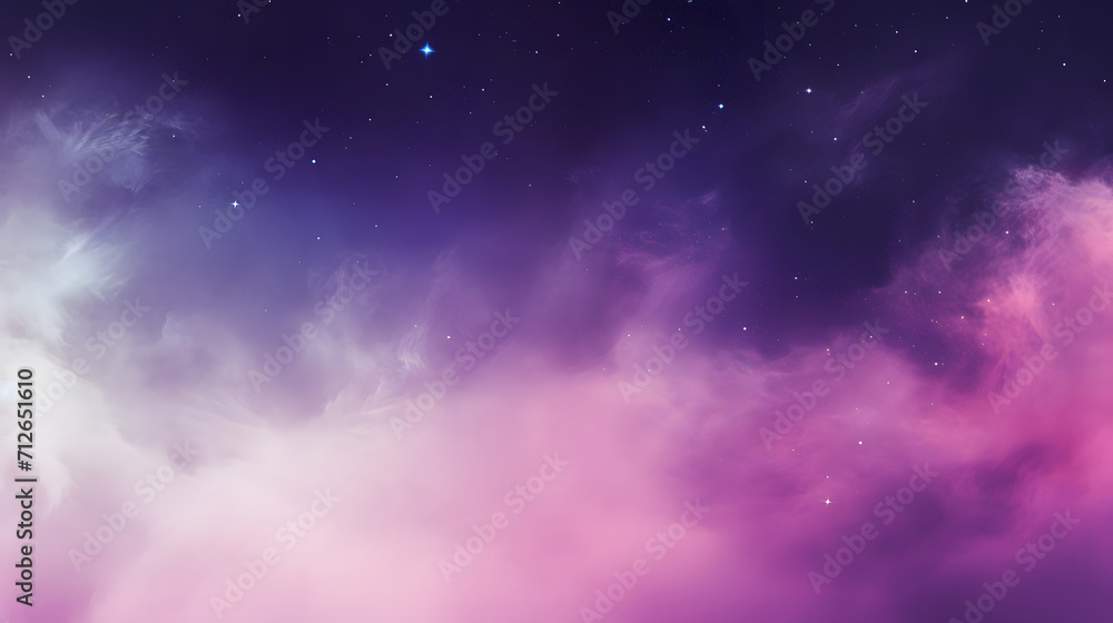 Obraz premium A breathtaking view of violet galaxy, the wonders of the cosmos. Generative AI