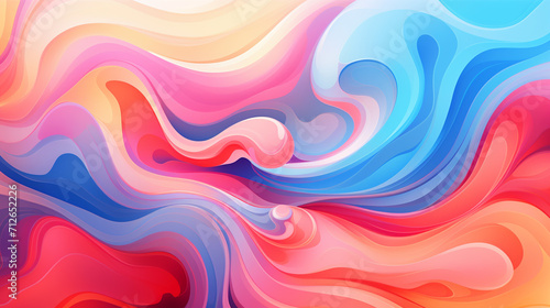 Liquid Style Colorful Pastel Abstract Background with Elements Vector. Generate AI