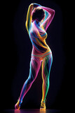 dancer with colorful ropes 
