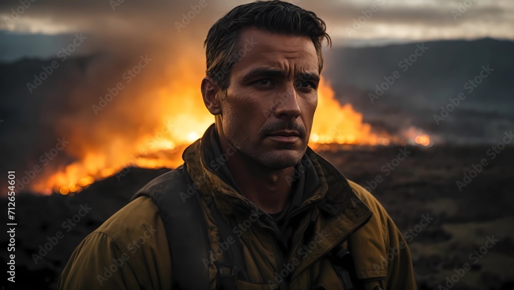 portrait of firefighter portrait of firefighter