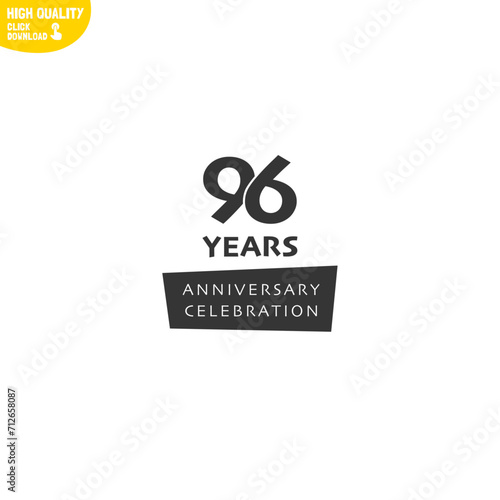 Creative 96 Year Anniversary Celebration Logo Design