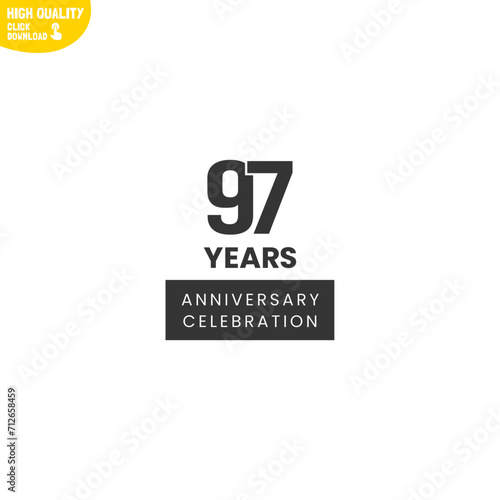 Creative 97 Year Anniversary Celebration Logo Design
