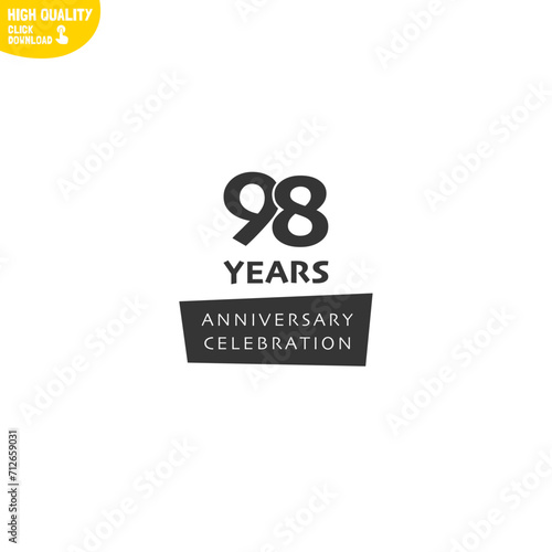 Creative 98 Year Anniversary Celebration Logo Design