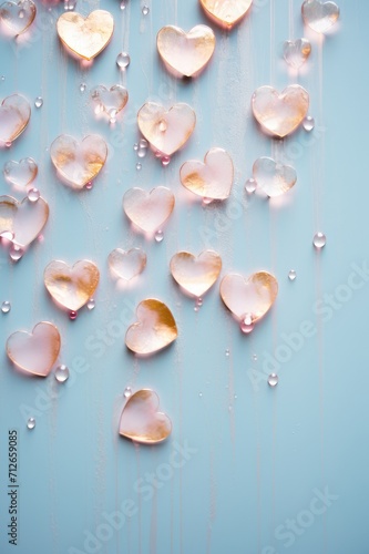 frozen in ice a lot of ice pastel pink hearts