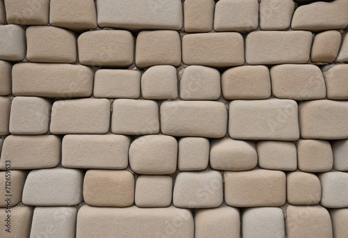 Detailed look at stone barrier.