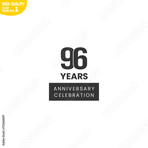 Creative 96 Year Anniversary Celebration Logo Design