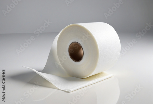 Detailed image of fluffy, white tissue on pristine surface, ideal for showcasing the significance of cleanliness and health.