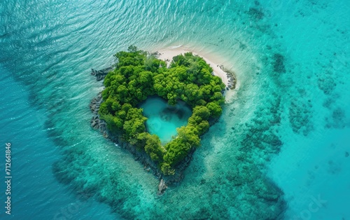 The most amazing tropical island paradise with a heart-shaped lagoon © Andrus Ciprian