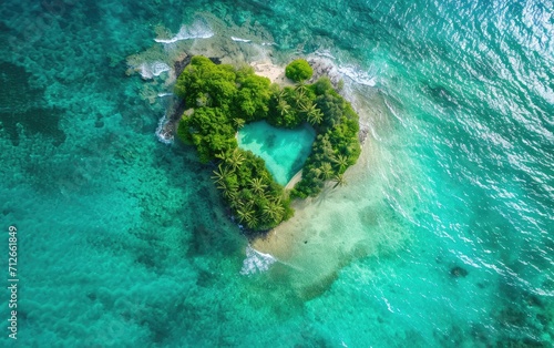 The most amazing tropical island paradise with a heart-shaped lagoon