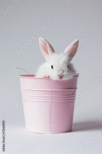 the pink bucket that has a white bunny © Andrus Ciprian