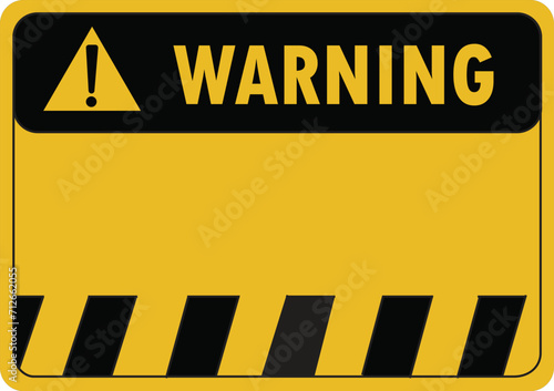 Warning sign. Blank warning sign on white background. Vector illustration © Zafaaa
