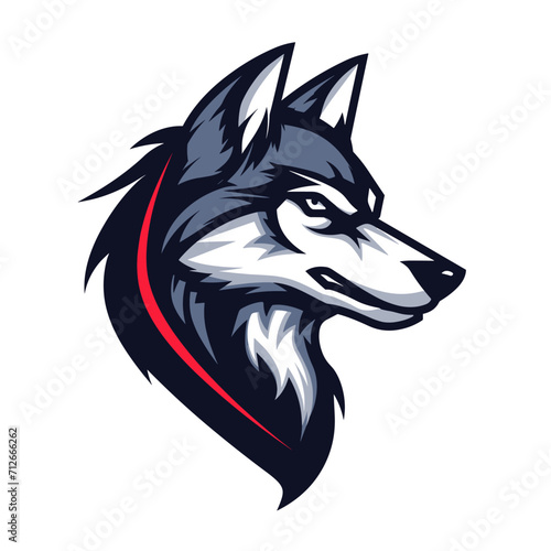 Esport vector logo wolf, wolf icon, wolf head, sticker
