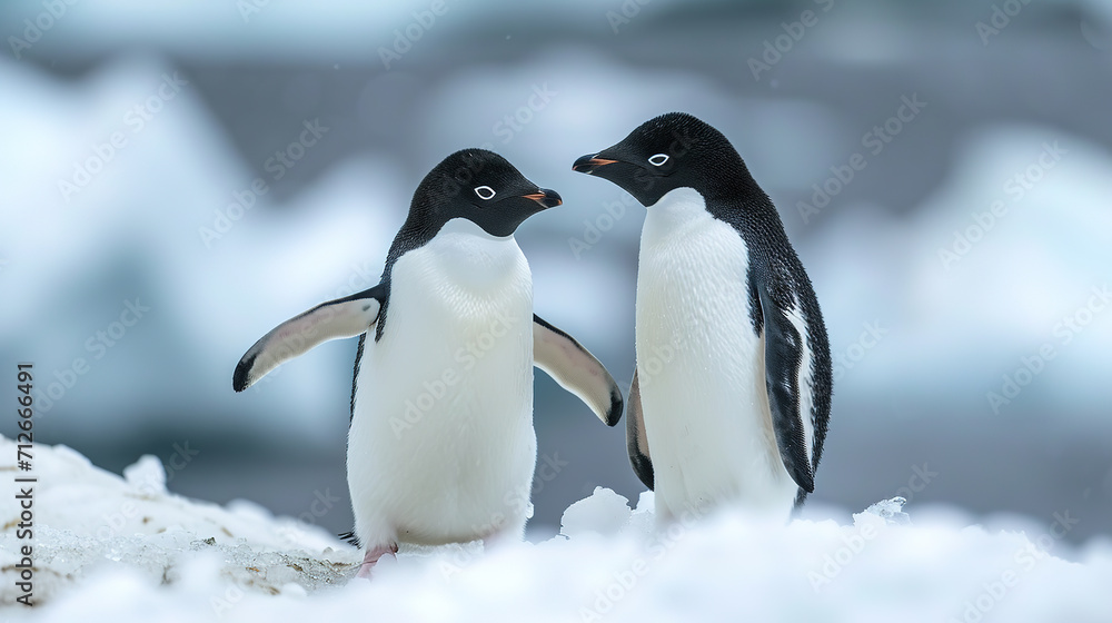 emperor penguin in polar regions	
