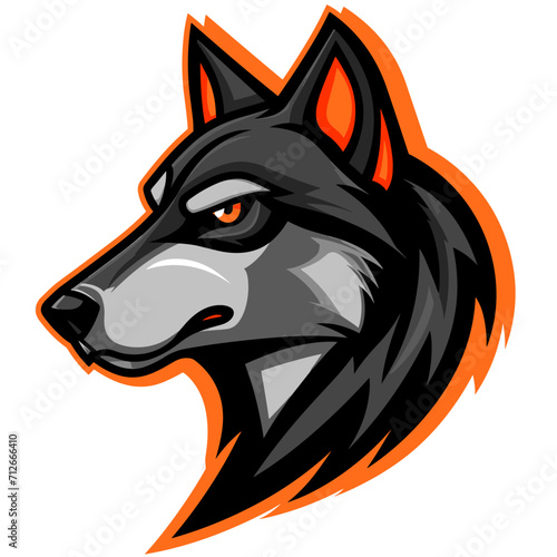 Esport vector logo wolf, wolf icon, wolf head, sticker