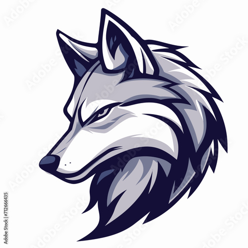 Esport vector logo wolf, wolf icon, wolf head, sticker