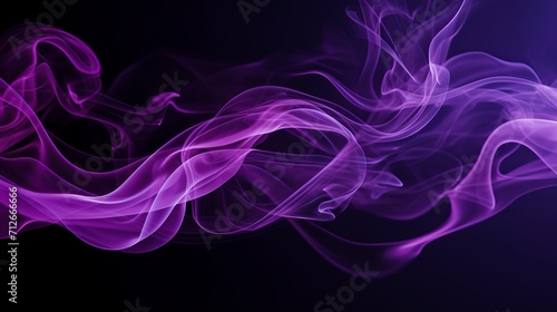 A dark background and purple swirling smoke.