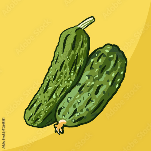 illustration of cucumber