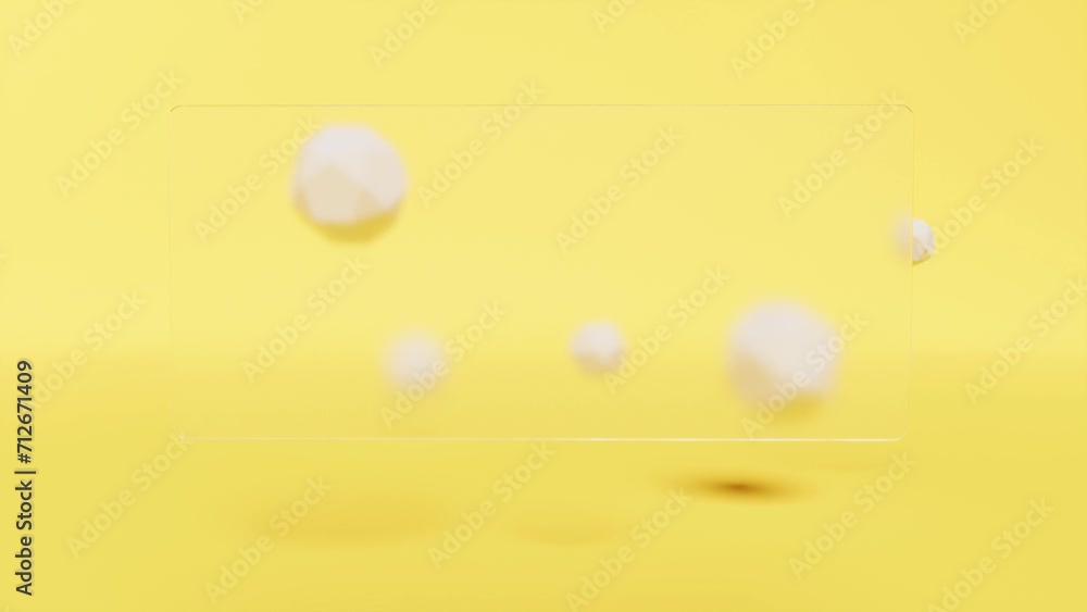 Yellow balls frozen glass intro able to loop endless 4k Yellow balls frozen glass intro able to loop endless 4k