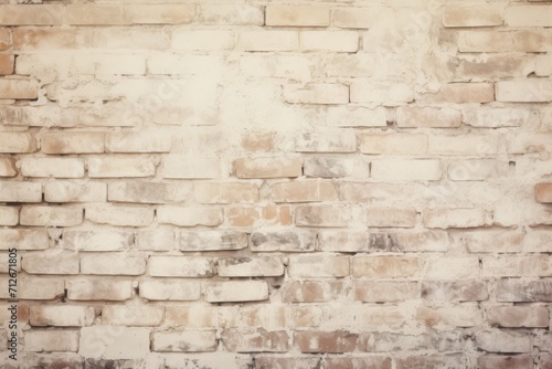 Old brick wall background texture with cream color