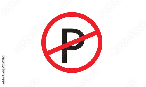 no parking sign in the art board