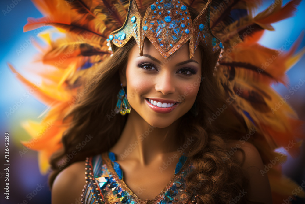 Rio Carnival Dancer in Vibrant Costume Rio Carnival Dancer in Vibrant Costume