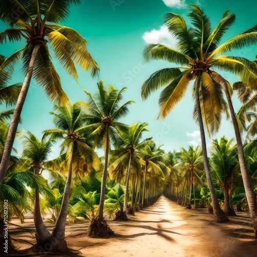 palm trees on the beach