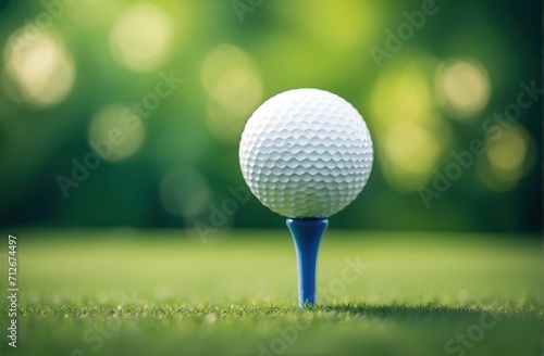 Golf ball on the tee at field