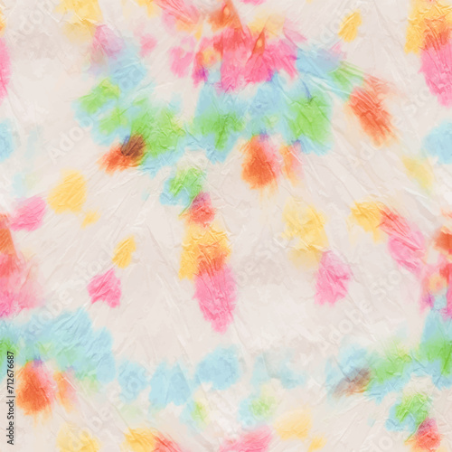 Tie Dye Stripe Paint. Abstract Spot Batik. Splash Repeat Batik. Pastel Stripy Pattern. Seamless Tie Dye. White Background Paint. Rainbow Vector Paint. Brush Vector Shibori. Splash Grunge Background.