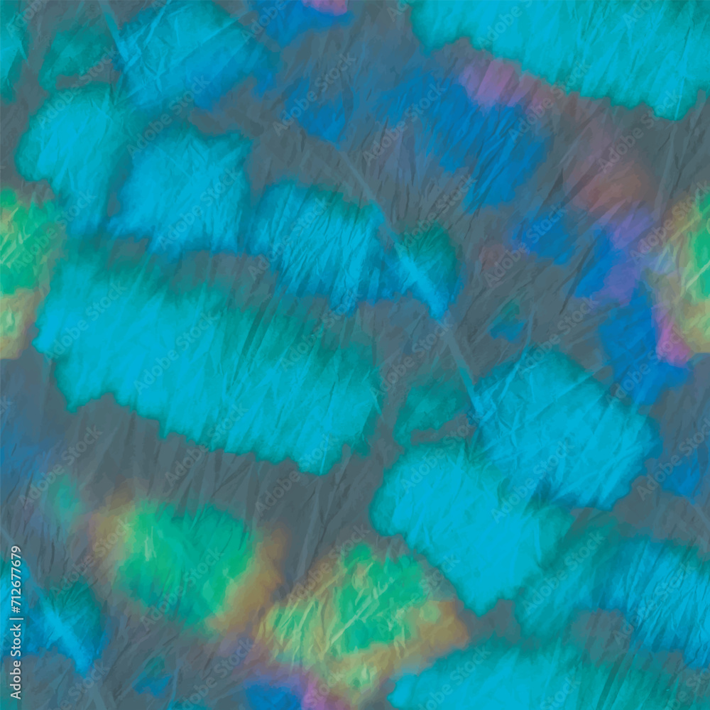 Fototapeta premium Tie Dye Mark Paint. Black Mark Background. Vector Old Brush Pattern. Abstract Dyed Tiedye. Dirty Print Tye Die. Splash Green Splash. Tie Dye Spot Spatter. Blue Dark Print. Spot Tie Dye Batik.