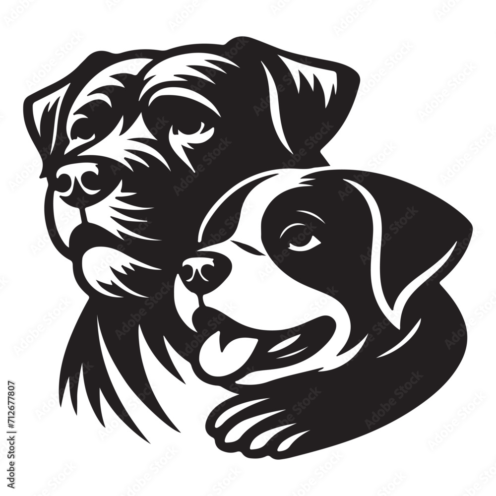 puppy with heart dog art vector design puppy with heart dog art vector design
