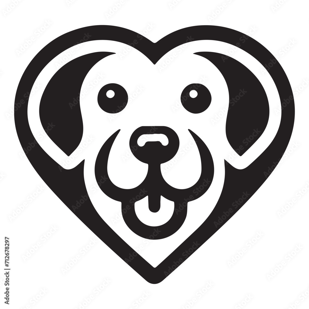 puppy with heart dog art vector design puppy with heart dog art vector design