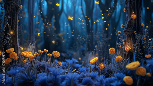 dreamy wool forest night