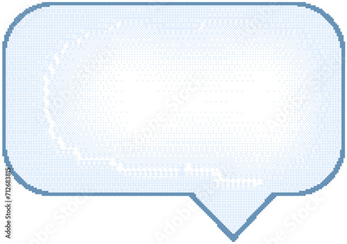 Pixelated speech bubble icon. PNG chatting sympol. photo