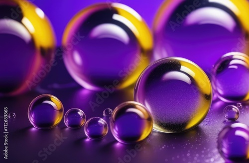 yellow lilac bubbles, abstract background