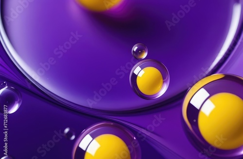 yellow lilac bubbles, abstract background