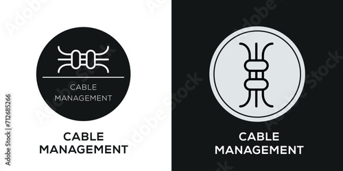 Cable management Icon, Vector sign.