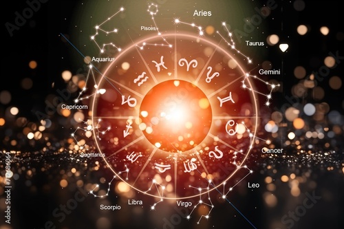 Zodiac horoscope abstract circle Astrology concept © BillionPhotos.com