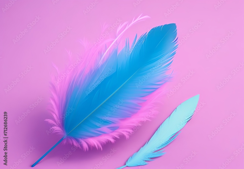 Purple and Blue Feather Display with Pink Platform
Purple and Blue Feather Display with Pink Platform