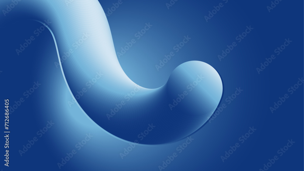 Fototapeta premium 3D Abstract Background Wallpaper Blue and White Color Gradation