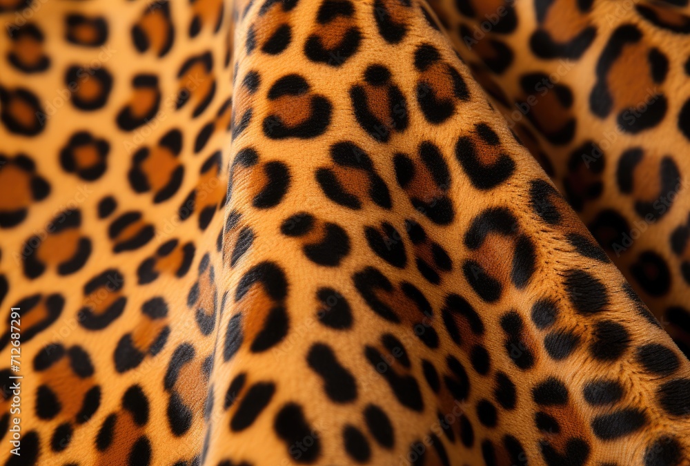 Explore the intricate beauty of leopard print fabric up close. Explore the intricate beauty of leopard print fabric up close.