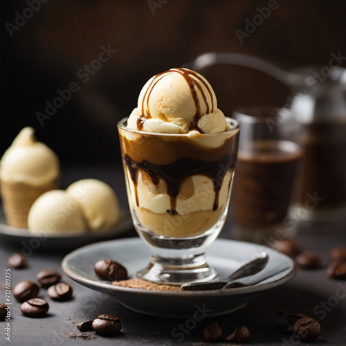 Affogato: sobremesa à base de café e sorvete photo