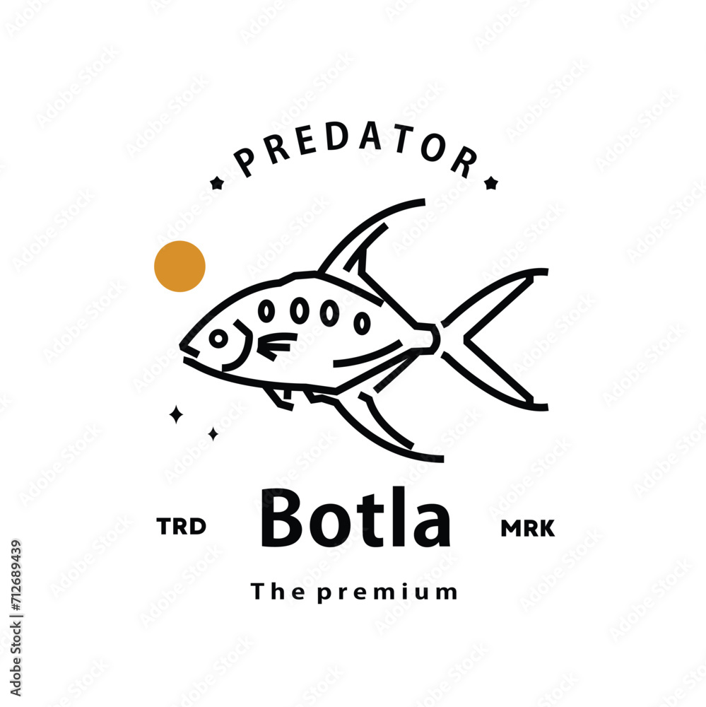 Obraz premium vintage retro hipster botla logo vector outline monoline art icon 