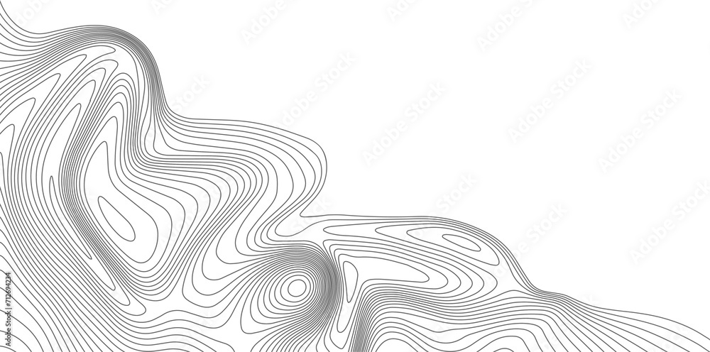 Landscape geodesy topographic map background. Grey topographic lines. Texture of lines. Transparent background - obrazy, fototapety, plakaty 