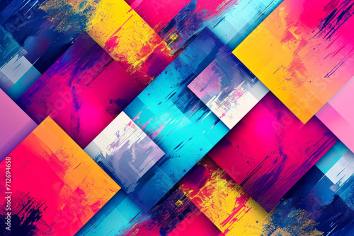 vibrant and abstract background with geometric patterns